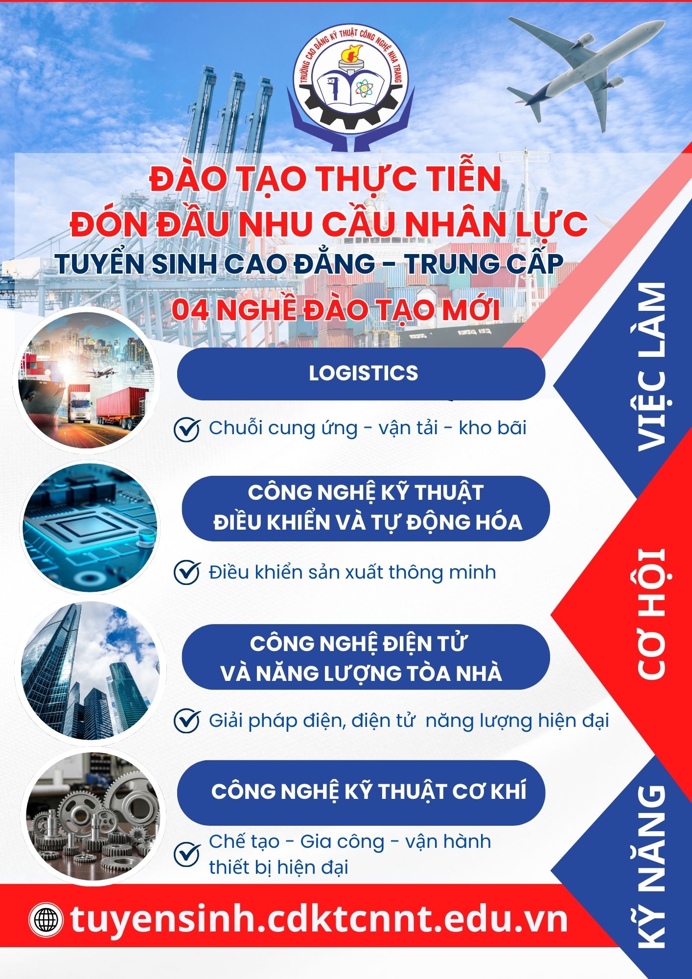TUYỂN SINH 04 NGHỀ MỚI – ĐÀO TẠO THỰC TIỄN, ĐÓN ĐẦU NHU CẦU NHÂN LỰC